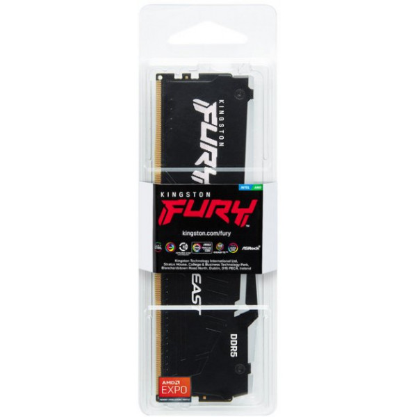 Фото - Память DDR Kingston DDR5 16GB 5600 MHz Fury Beast RGB (KF556C36BBEA-16)