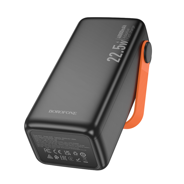 Фото - Батарея мобільна BOROFONE BJ66 Magnifico 22.5W+PD20W fully compatible power bank 40000mAh Black (6941991115141)
