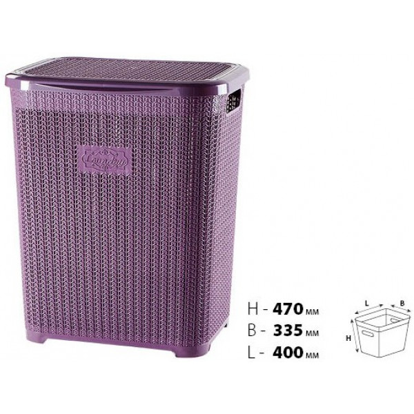 Фото - Корзина для белья VIOLET HOUSE 1007 Виолетта Plum с/к 45 л