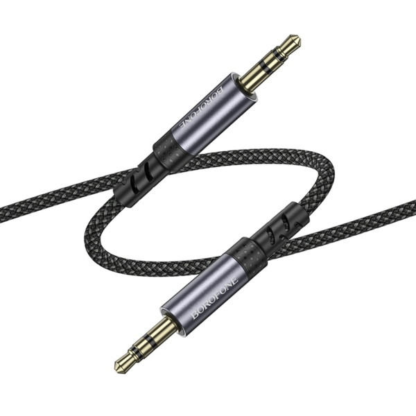 Фото - Кабель 3.5 мм -3.5 мм BOROFONE BL24 AUX Metal Grey (6941991118968)