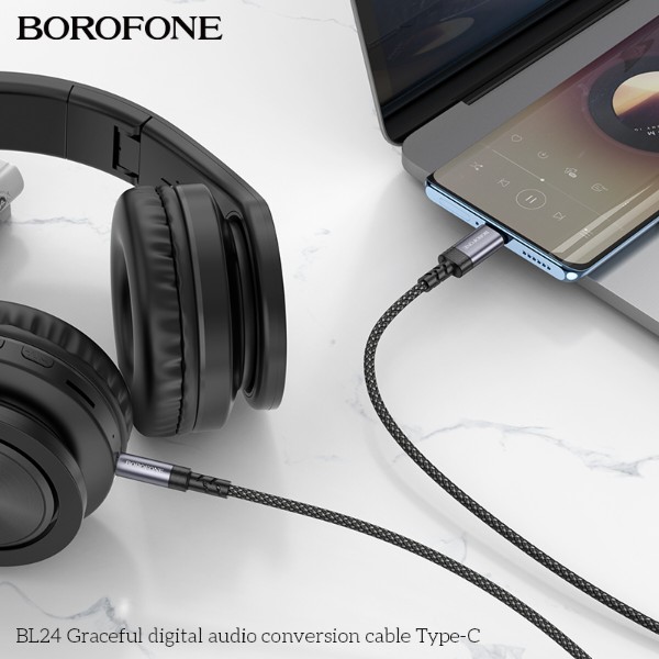 Фото - Адаптер BOROFONE BL24 Type-C Metal Grey (6941991118982)
