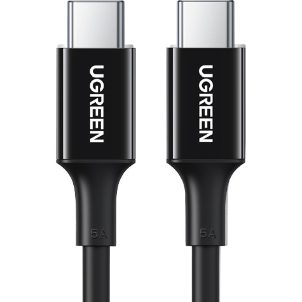 Фото - Кабель UGREEN US300 Type-C - Type-C 100W 5A Cable 2 м Black (80372)
