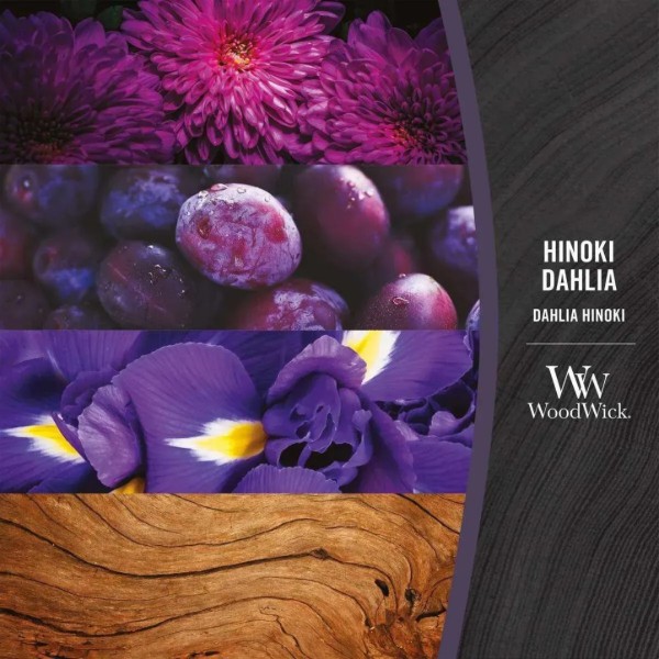 Фото - Свеча стекло Woodwick Medium Hinoki Dahlia (Хинокки Далия) 275г (1743618E)
