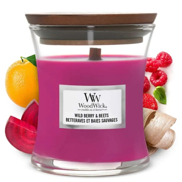 Фото - Свеча стекло Woodwick Mini Wild Berry & Beets (Лесные Ягоды и Свекла) 85г (1632284E)