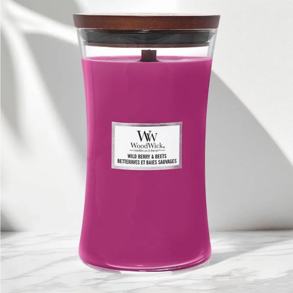 Фото - Свеча стекло Woodwick Large Wild Berry & Beets (Лесные Ягоды и Свекла) 609г (1632276E)