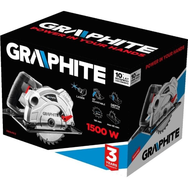 Фото - Пила дискова GRAPHITE 1500Вт (58G492)