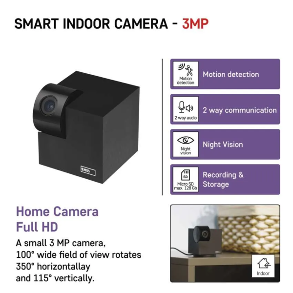 Фото - IP-камера EMOS H4061 Go Smart,з Wi-Fi,чорна