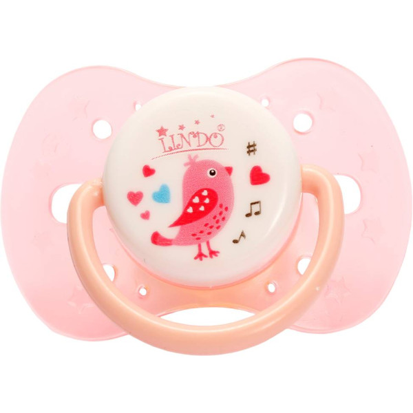 Фото - Ортодонтична пустушка Lindo рожевий (Pk012/0-6рож)