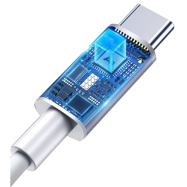 Фото - Кабель синхронизации данных T-phox Glary T-CC834 Type-C - Type-C 3A (60W) - 1m White