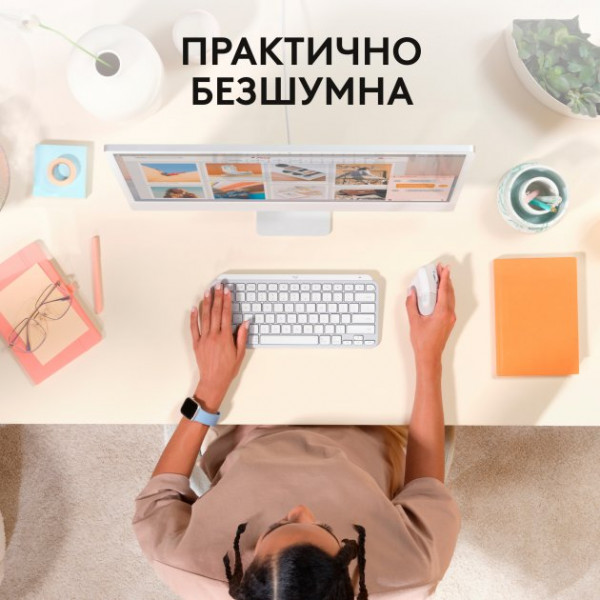 Фото - Миша бездротова Logitech Lift for Mac Vertical Ergonomic Off White (910-006477)