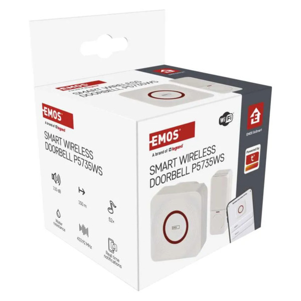 Фото - Бездротовий дверний дзвінок EMOS Розумний P5735WS WIFI