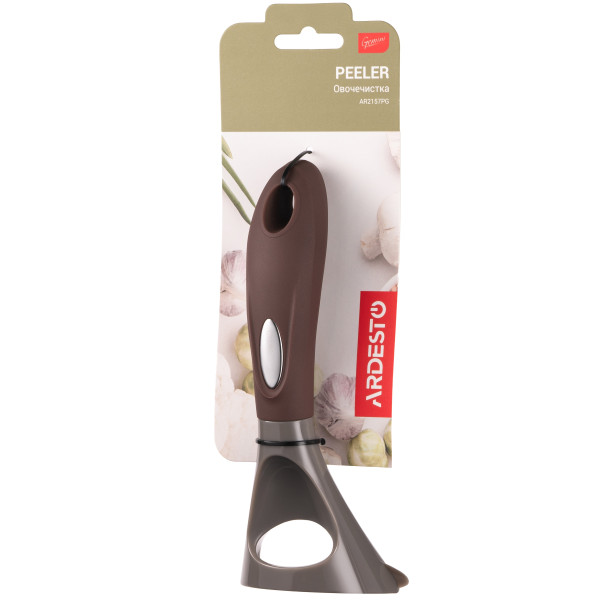 Фото - Овочечистка Ardesto Gemini 19 см Gray/Brown (AR2157PG)