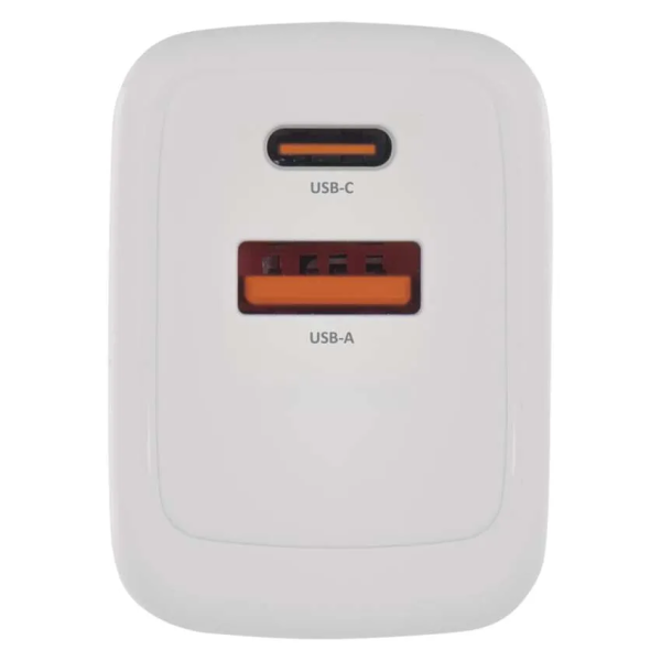 Фото - Мережевий зарядний пристрій EMOS Універсальний USB GAN V02G20 1xUSB-A, 1xUB-C 20W 220V PD