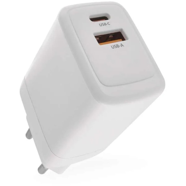 Фото - Сетевое зарядное устройство EMOS V04G45 1xUSB-A, 1xUB-C 20W 220V PD (V04G45)