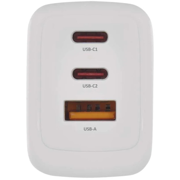 Фото - Мережевий зарядний пристрій EMOS V05G65 1xUSB-A, 2xUB-C 65W 220V PD (V05G65)