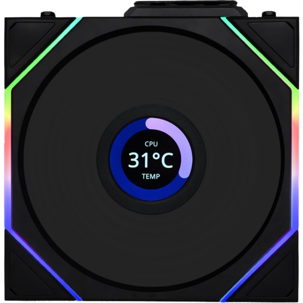 Фото - Корпусный вентилятор Lian Li UNI Fan TL WIRELESS LCD 120-1 Black (G99.12TLLCD1W1B.00)