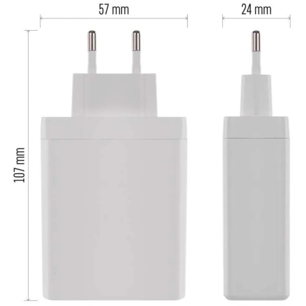 Фото - Мережевий зарядний пристрій EMOS V06G120 1xUSB-A, 3xUB-C 120W 220V PD (V06G120)