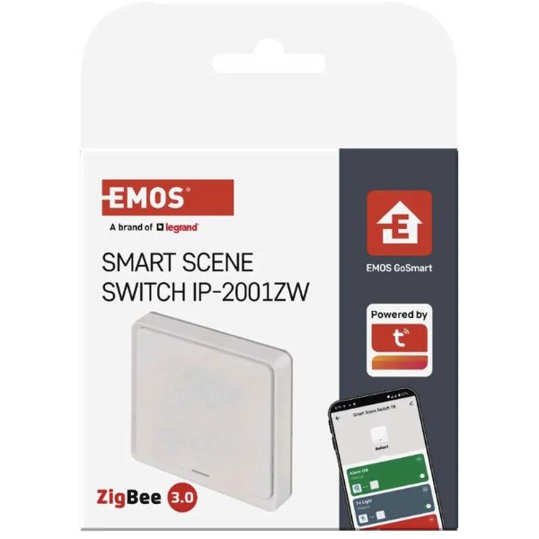 Фото - Беспроводной выключатель EMOS H5011 1 кнопка ZigBee 3.0 Белый
