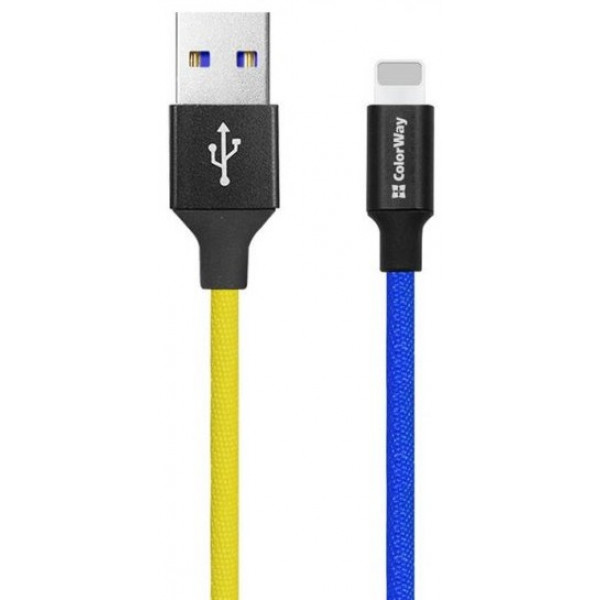 Фото - Кабель Colorway USB -Apple Lightning 2.4А 1m (CW-CBUL052-BLY)