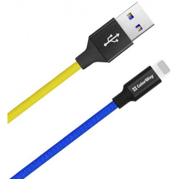 Фото - Кабель Colorway USB -Apple Lightning 2.4А 1m (CW-CBUL052-BLY)