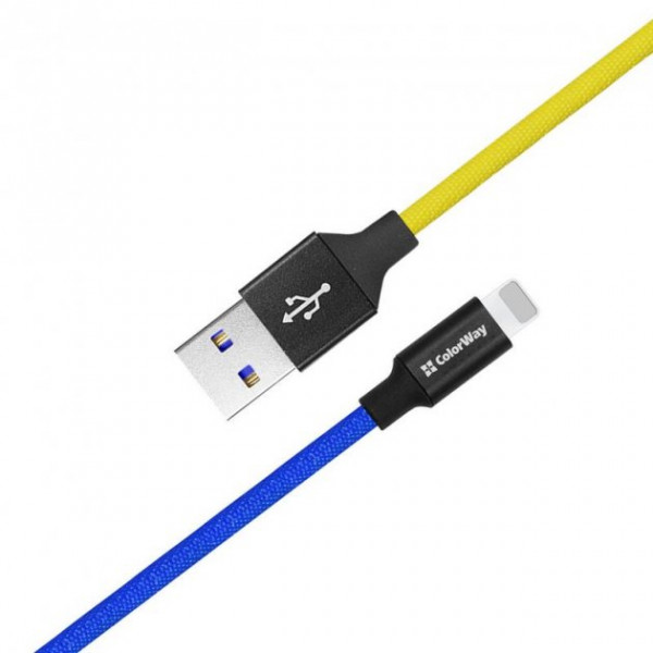 Фото - Кабель Colorway USB -Apple Lightning 2.4А 1m (CW-CBUL052-BLY)