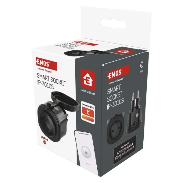 Фото - Розумна розетка EMOS вологозахищена WIFI P5534 GoSmart, ZigBee 3.0, IP44
