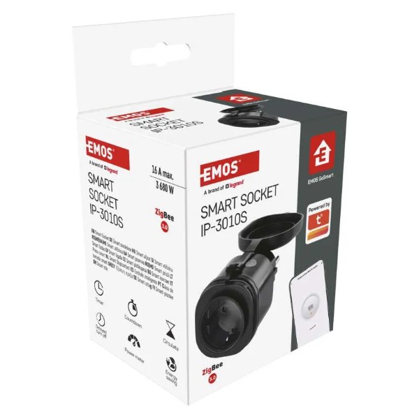 Фото - Розумна розетка EMOS вологозахищена WIFI P5534 GoSmart, ZigBee 3.0, IP44