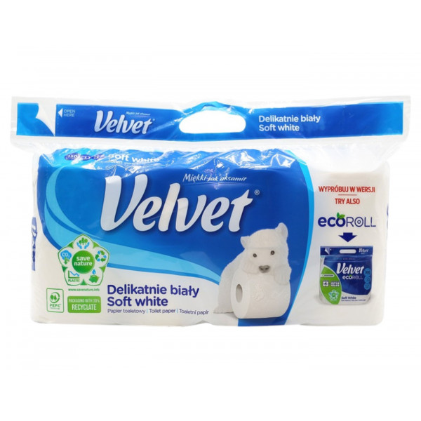 Фото - Туалетная бумага Velvet Soft White 12 рулонов 3 слоя (VTPSW123)