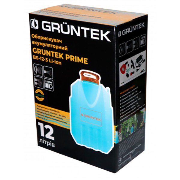 Фото - Обприскувач акумуляторний Gruntek Prime BS-12-3 Li-Ion (296001082/12L)
