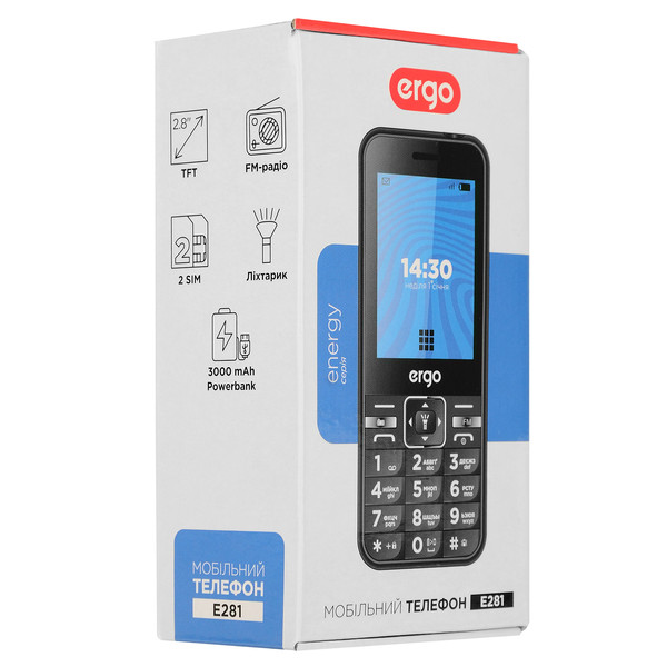 Фото - Мобільний телефон Ergo E281 Dual Sim Black