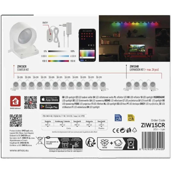 Фото - Світлодіодний світильник EMOS ZIW154R,Wi-Fi (для стартового набору ZIW15CR)
