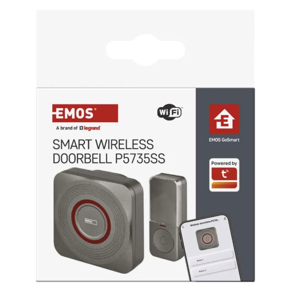 Фото - Бездротовий дверний дзвінок EMOS Розумний P5735SS WIFI