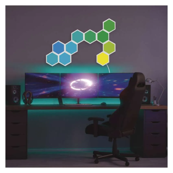 Фото - Светодиодный светильник EMOS ZIW223R HEXAGON 3 части, 1.8 Вт, RGBIC, WIFI