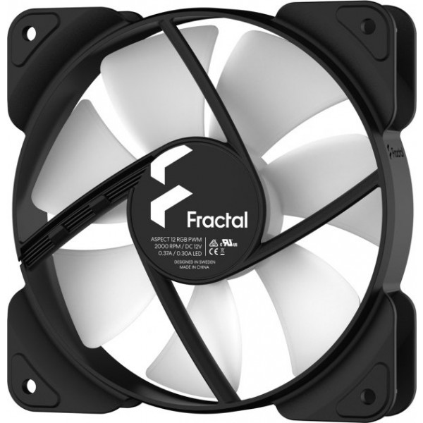 Фото - Корпусний вентилятор Fractal design Aspect 12 RGB PWM Black Frame (FD-F-AS1-1205)