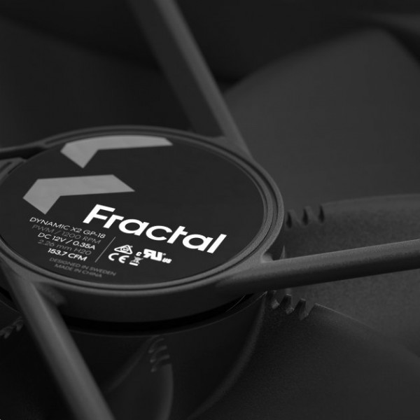 Фото - Корпусный вентилятор Fractal design 180 мм Dynamic X2 GP-18 PWM Black (FD-FAN-DYN-X2-GP18)