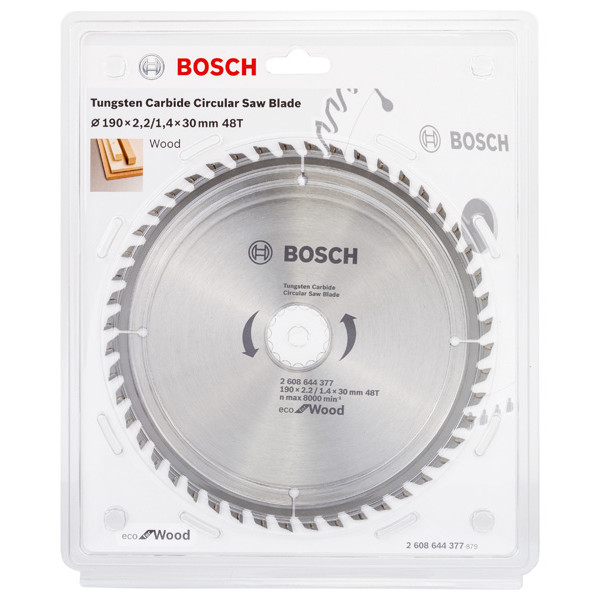 Фото - Диск алмазный Bosch Eco for Wood 190x2.2x30-48T (2.608.644.377)