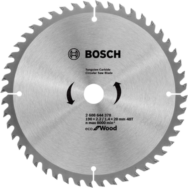 Фото - Диск алмазний Bosch Eco for Wood 190x2.2x20-48T (2.608.644.378)