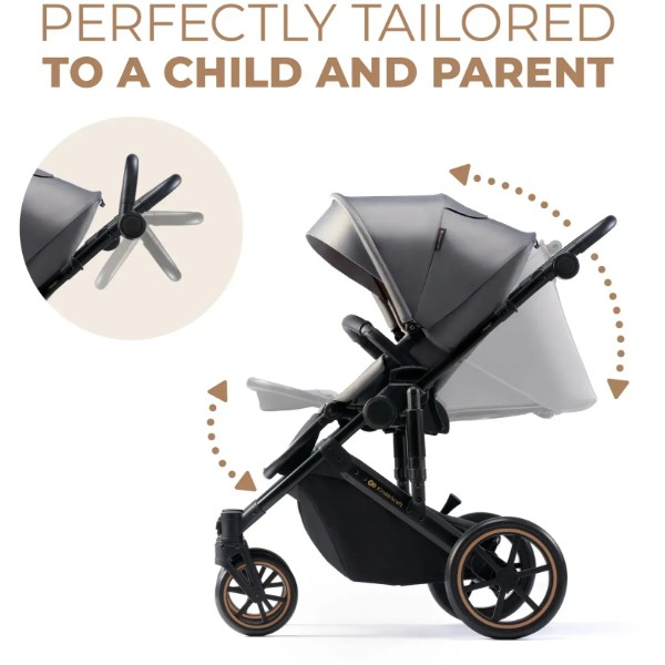Фото - Коляска універсальна 2 в 1 Kinderkraft Prime 2 Shadow Grey (KSPRIM02GRY2000)