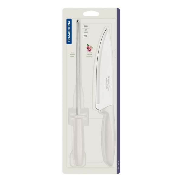 Фото - Набір ножів Tramontina Plenus Light Grey 2 пр. (23498/311)
