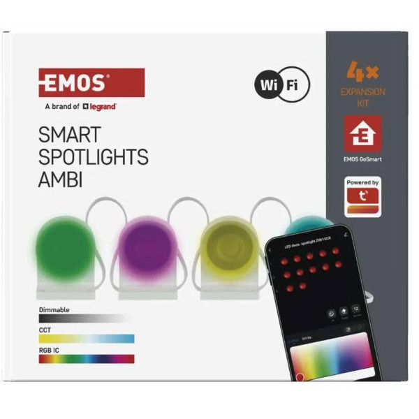 Фото - Світлодіодний світильник EMOS ZIW15CR 12 частини,255 см,7Вт,RGBIC+CCT,WIFI
