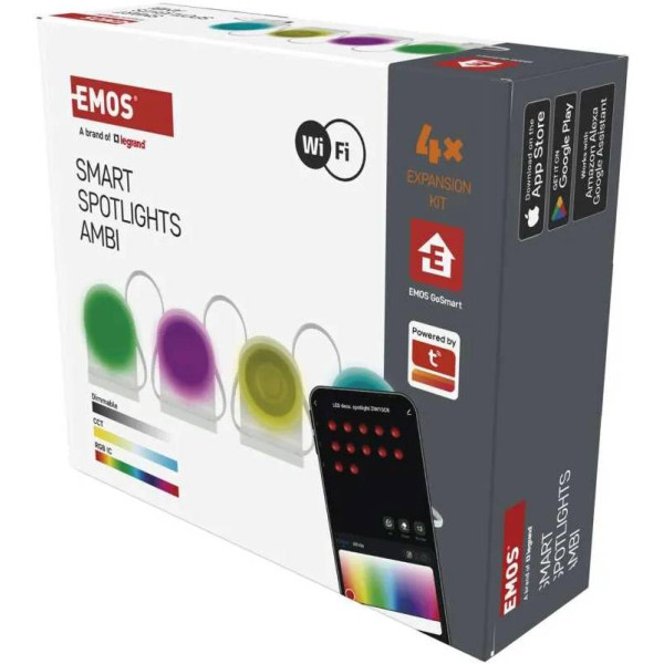 Фото - Світлодіодний світильник EMOS ZIW15CR 12 частини,255 см,7Вт,RGBIC+CCT,WIFI
