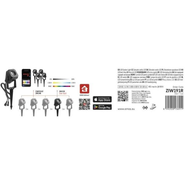 Фото - Світлодіодний прожектор EMOS SZIW191R,1 шт,1,5Вт,RGBIC,WIFI