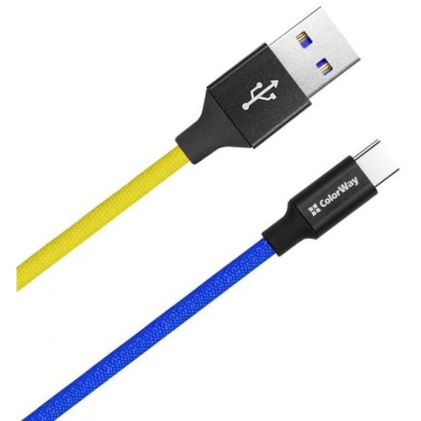 Фото - Кабель Colorway USB-Type-C 1m  (CW-CBUC052-BLY)