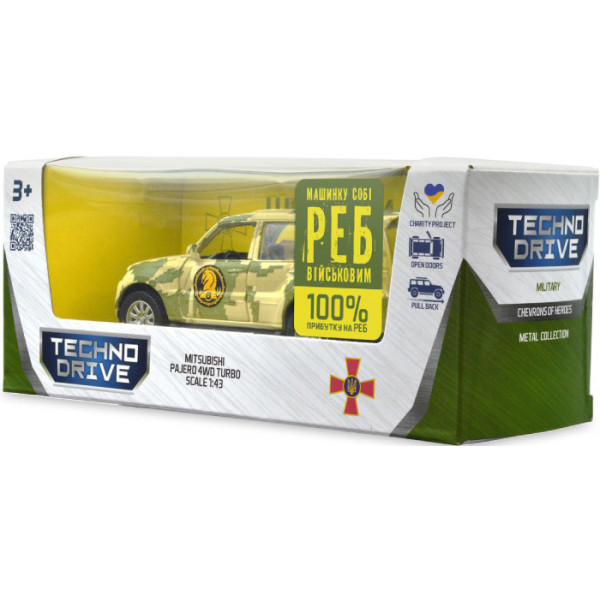Фото - Наземная военная техника TechnoDrive Шевроны Героев MITSUBISHI PAJERO 4WD TURBO 47 ОМБр (250361M)