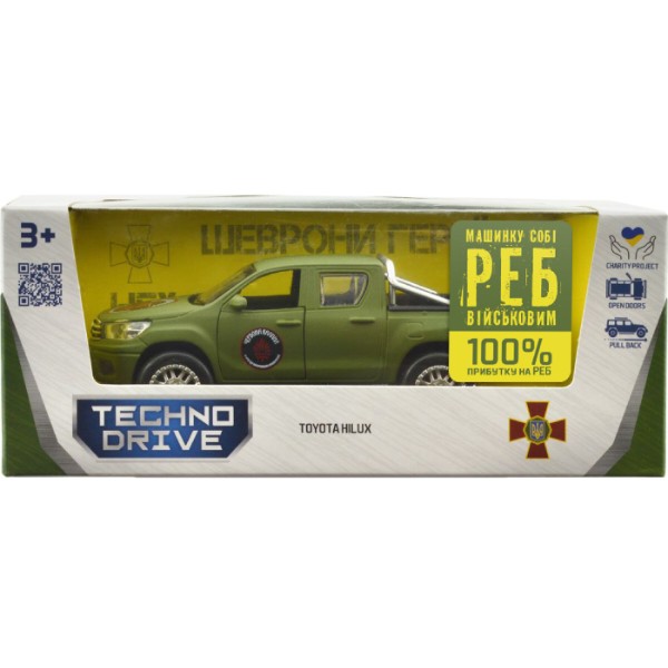 Фото - Наземна військова техніка TechnoDrive Шеврони Героїв TOYOTA HILUX ЧЕРВОНА КАЛИНА (KM6119)