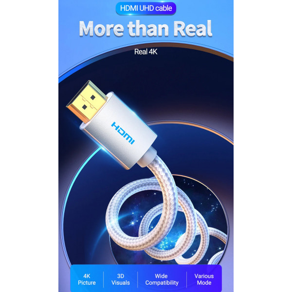 Фото - Кабель HDMI Vention HDMI M - M, 3.0 м, V2.0, 4K 60Гц (AABII)