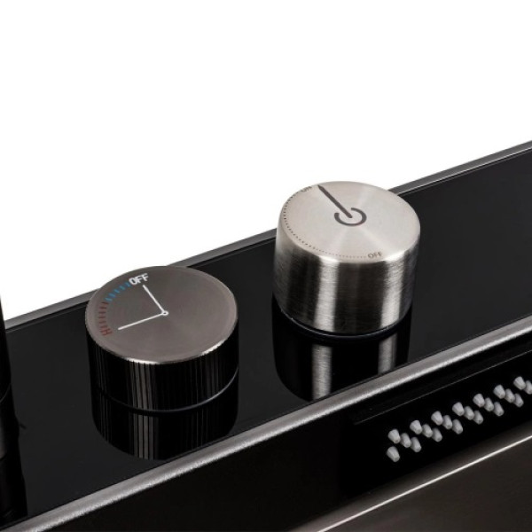 Фото - Мийка кухонна Platinum 75x46D PVD сіра Handmade "ВОДОСПАД"