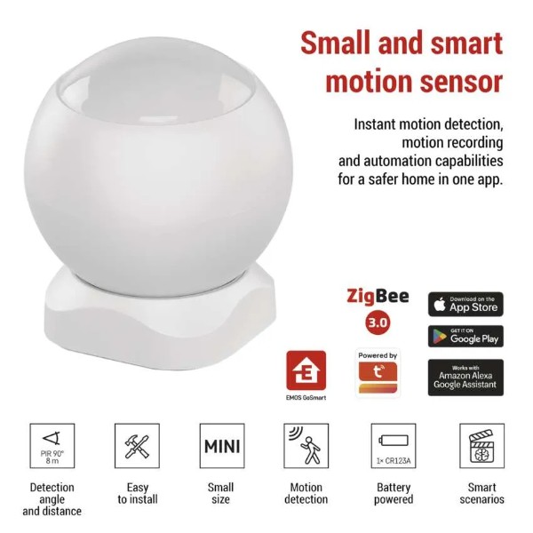 Фото - Беспроводной датчик движения EMOS H5020 PIR IP20 ZigBee