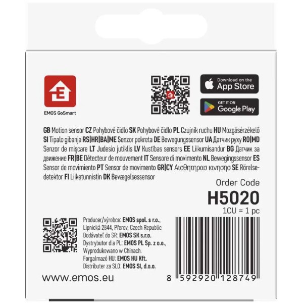 Фото - Беспроводной датчик движения EMOS H5020 PIR IP20 ZigBee
