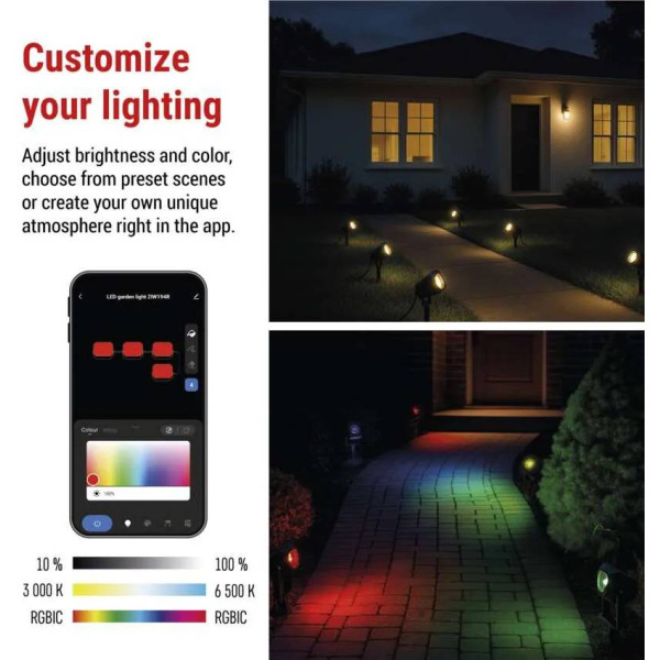 Фото - Світлодіодний прожектор EMOS ZIW194R,комплект 4 шт,7Вт,RGBIC,WIFI